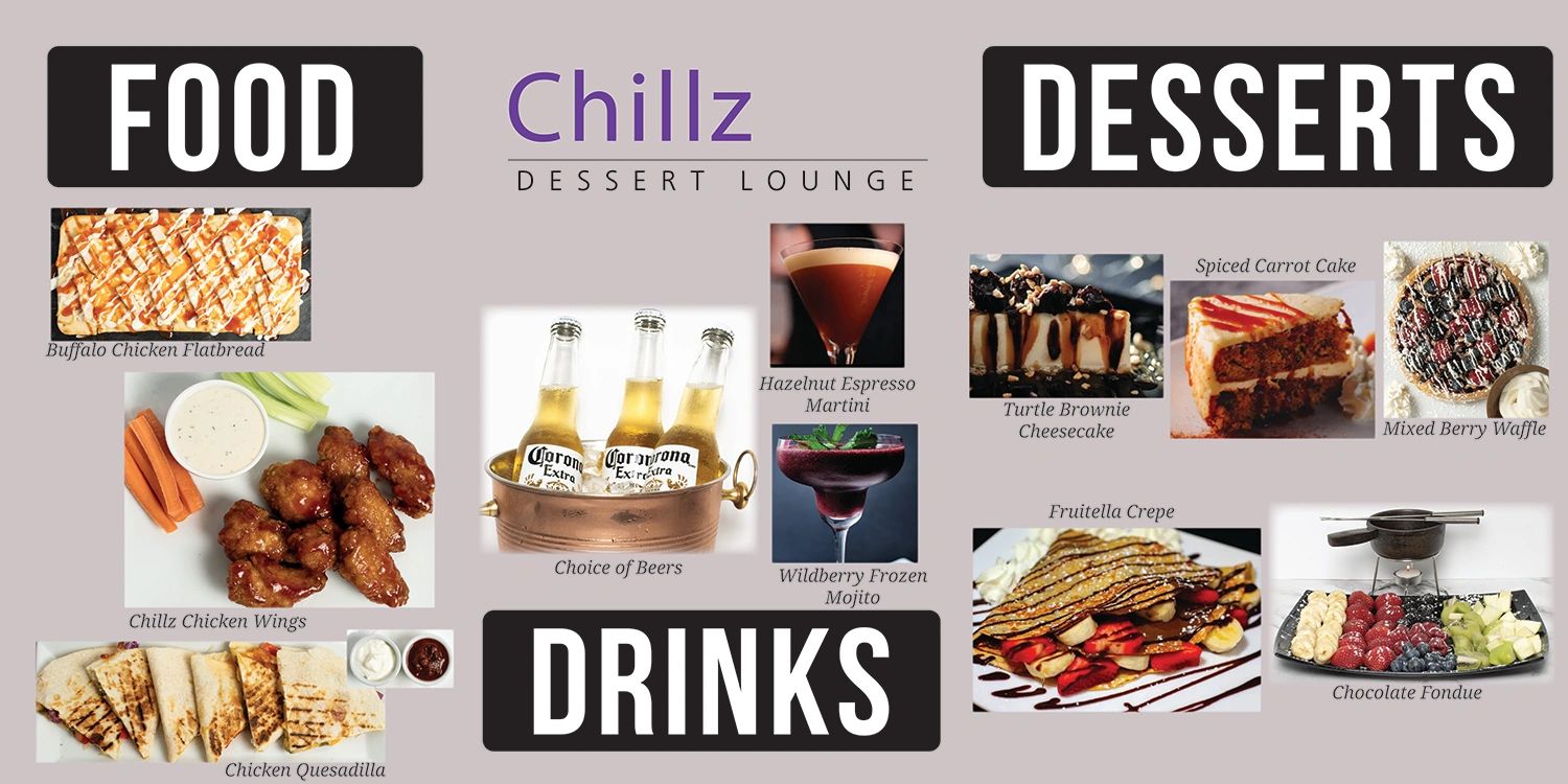 Food Menu | Chillz Dessert Lounge